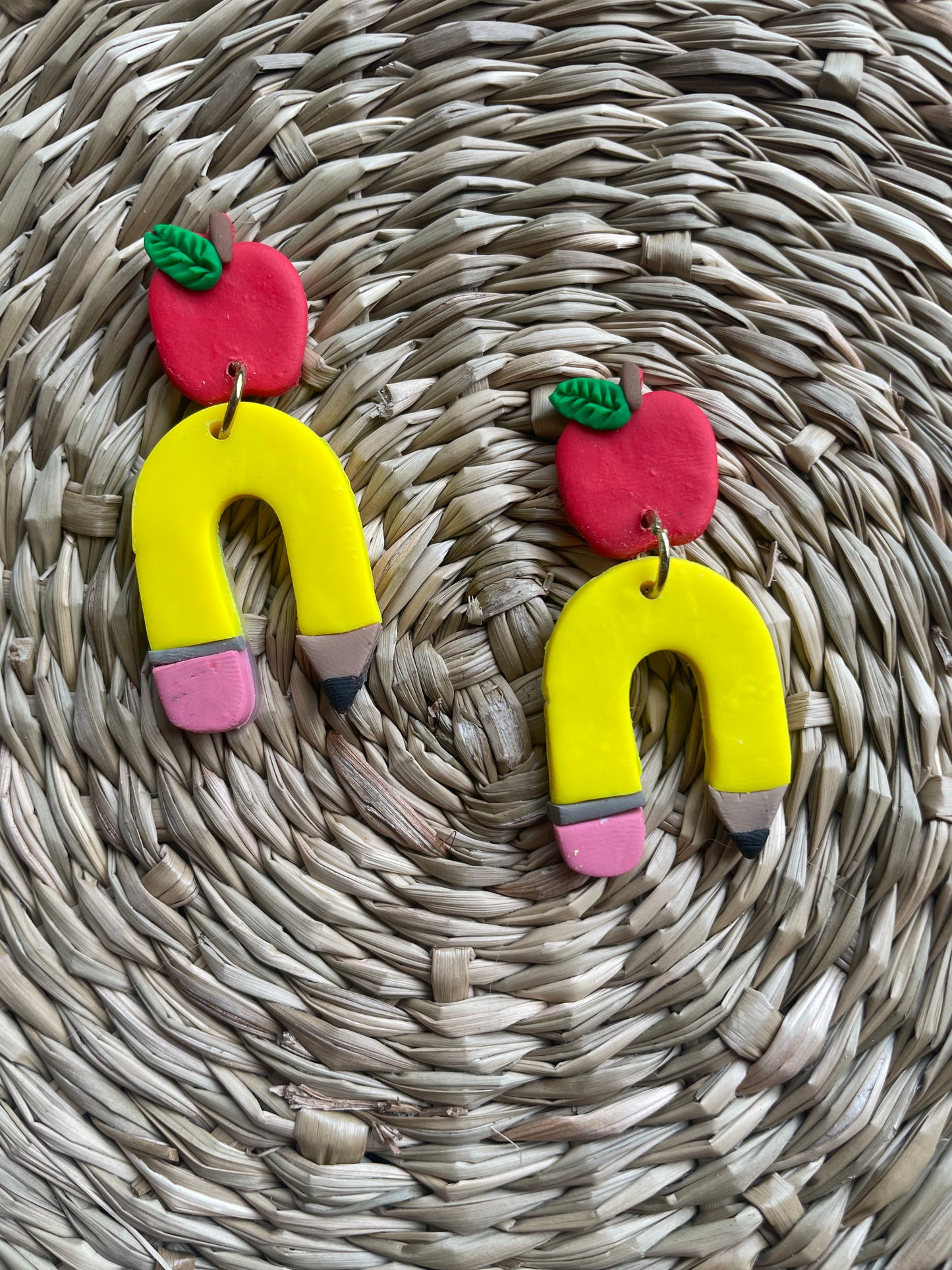 Apple and Pencil Arch Dangle