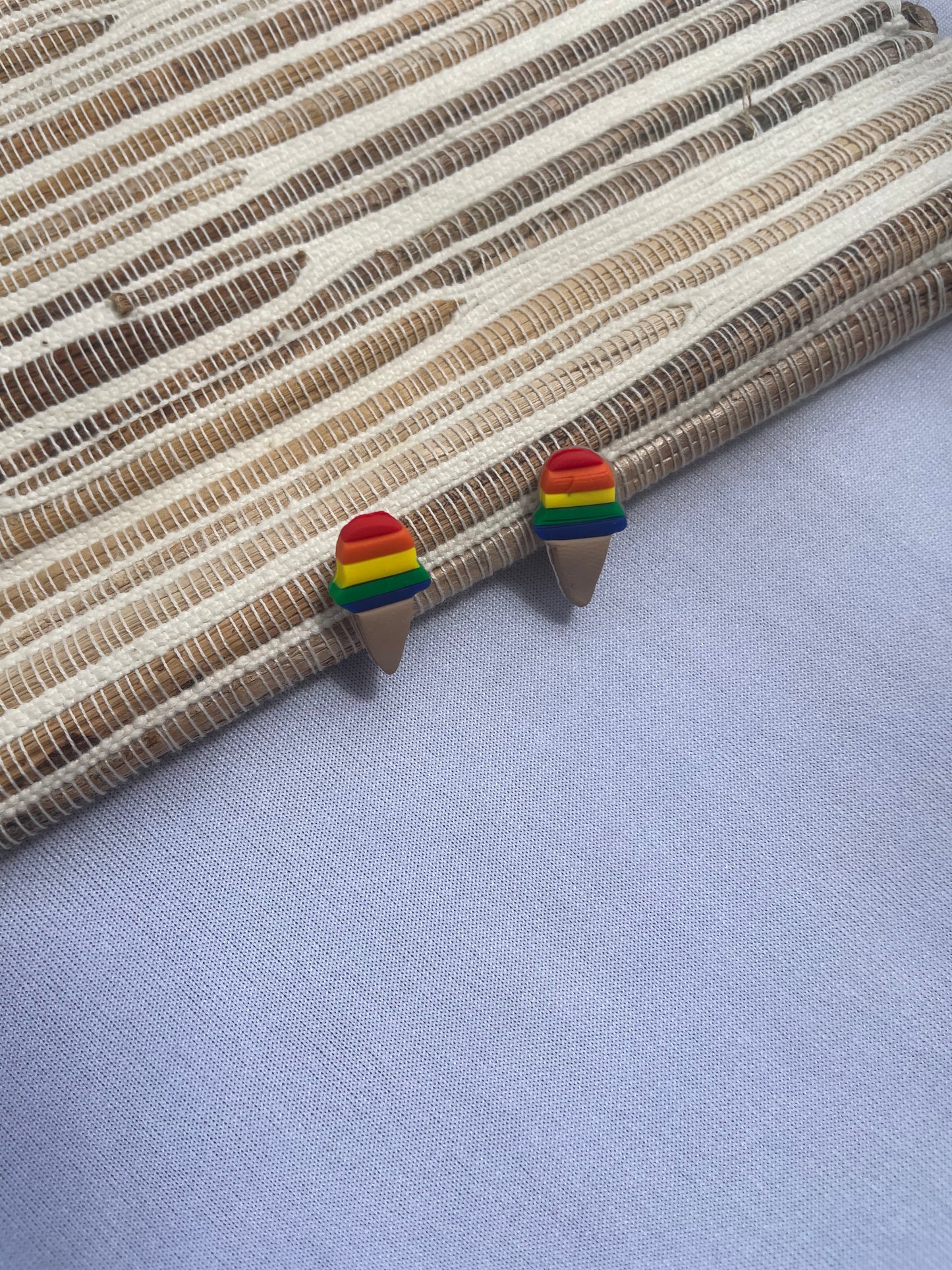Ice cream cone Rainbow Stud