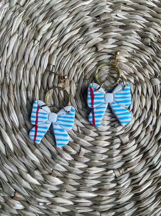 Lined Paper Bow Dangle