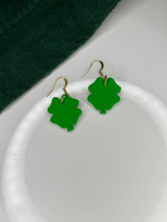 4 Leaf Clover Green Dangle