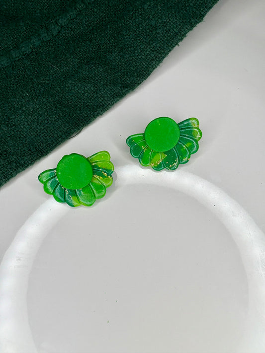 Green Marble Large stud